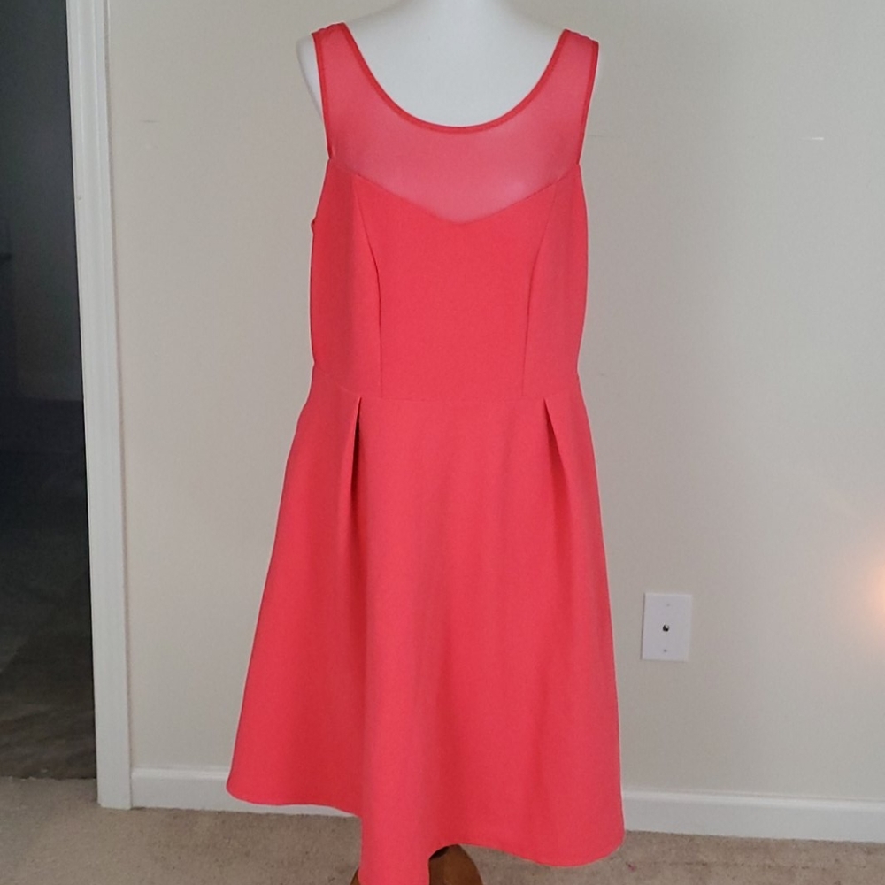 City Chic peach skater dress size 16
